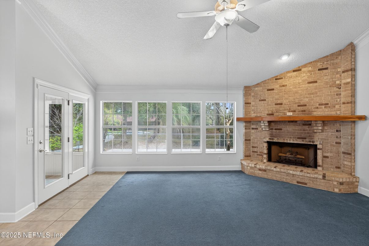 Empty room, Fireplace, Interior, Stone Walls