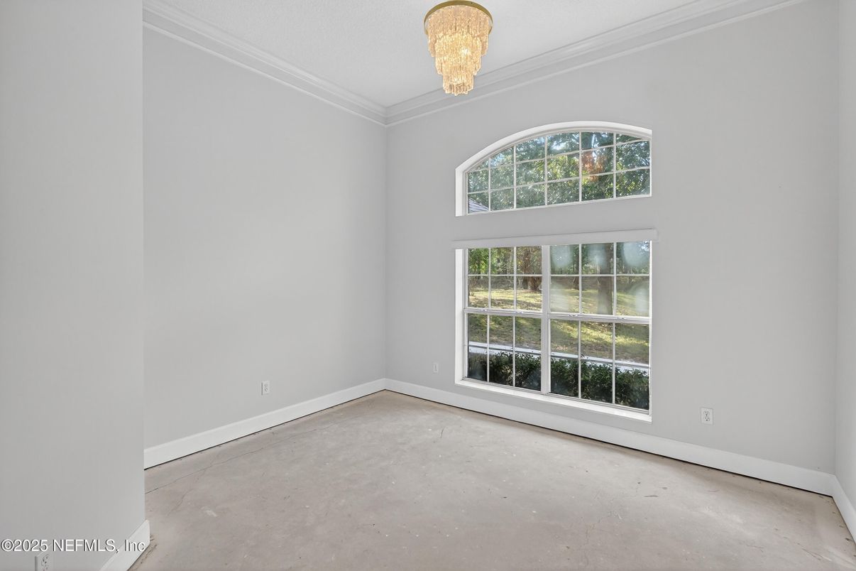 Chandelier, Empty room, Interior