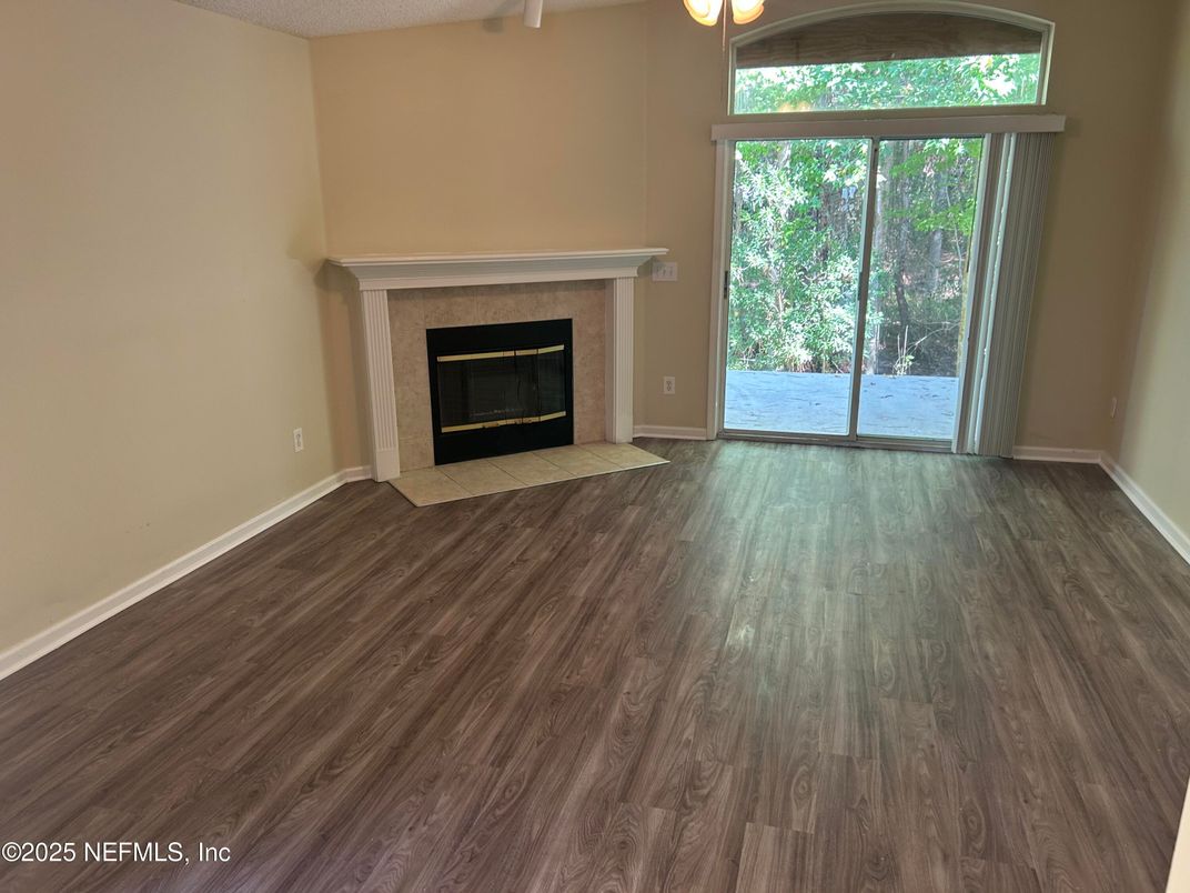 Empty room, Fireplace, Interior, Wood Texture Flooring