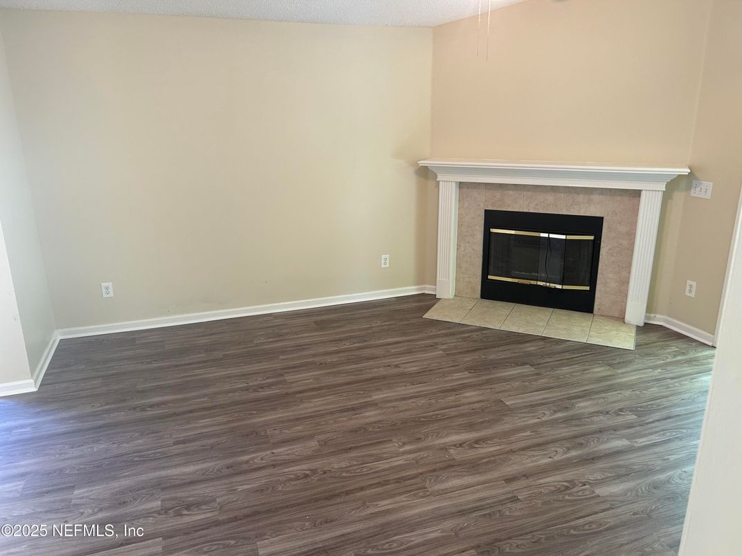Empty room, Fireplace, Interior, Wood Texture Flooring