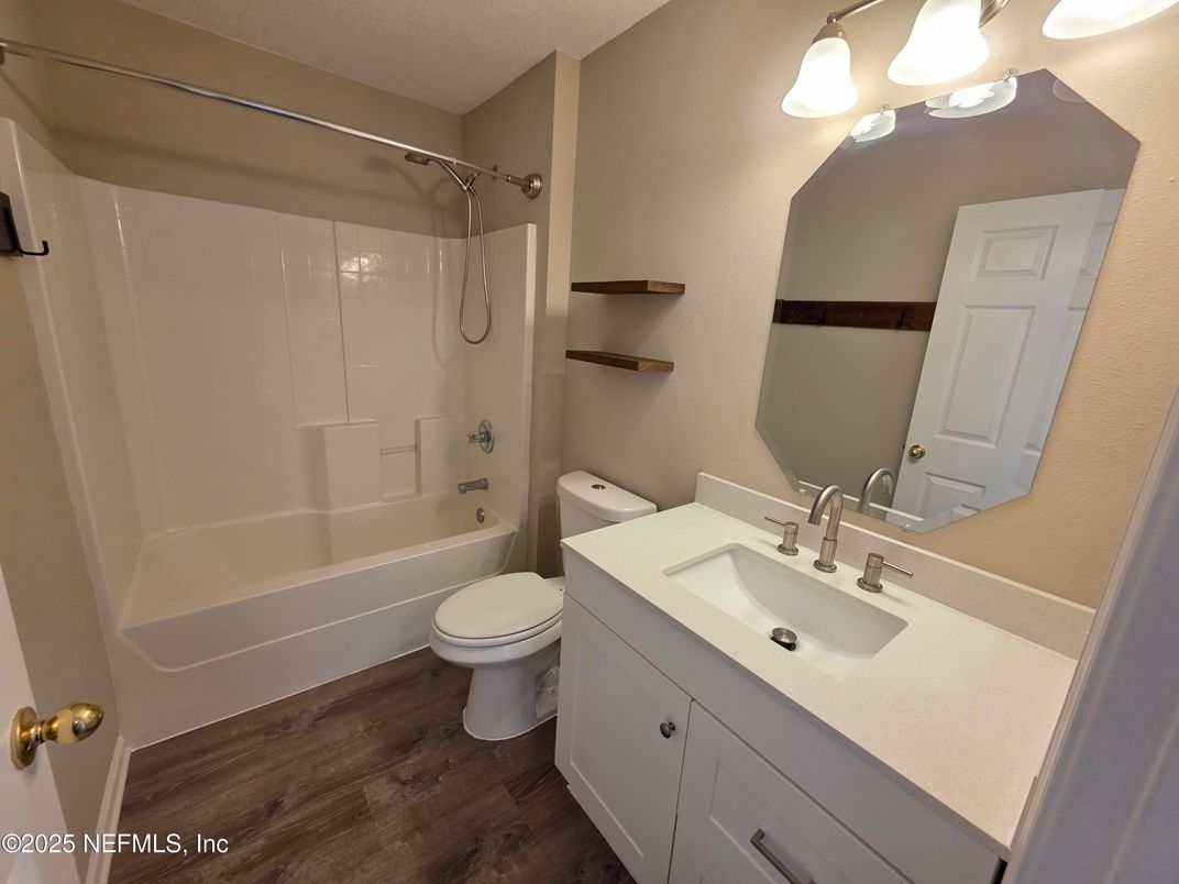 Bathroom, Interior, Wood Texture Flooring