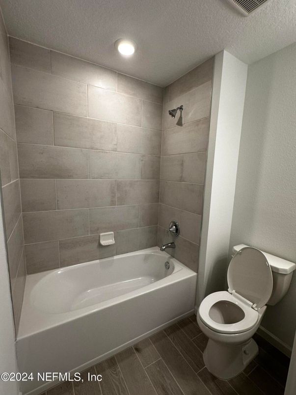 Bathroom, Interior, Recessed Lighting, Wood Texture Flooring