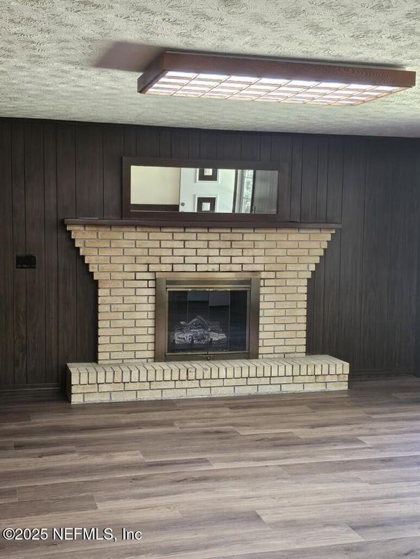 Fireplace, Interior, Wood Texture Flooring, Wooden Walls