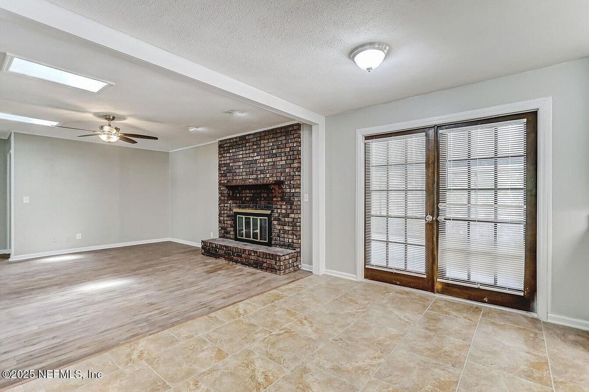 Empty room, Fireplace, Interior, Stone Walls