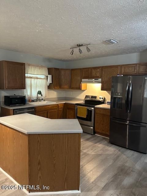 Interior, Kitchen, Wood Texture Flooring