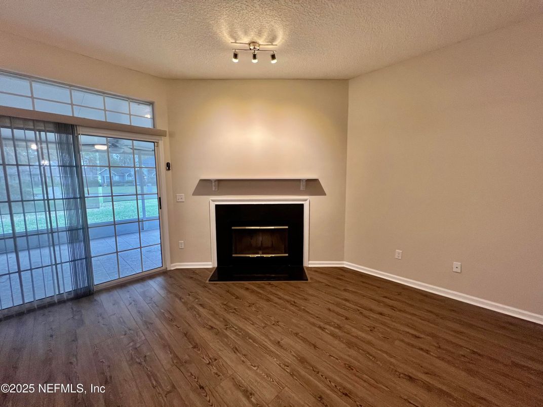 Empty room, Fireplace, Interior, Wood Texture Flooring