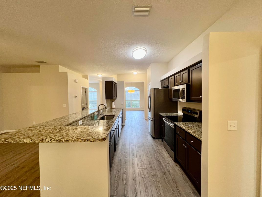Interior, Kitchen, Wood Texture Flooring