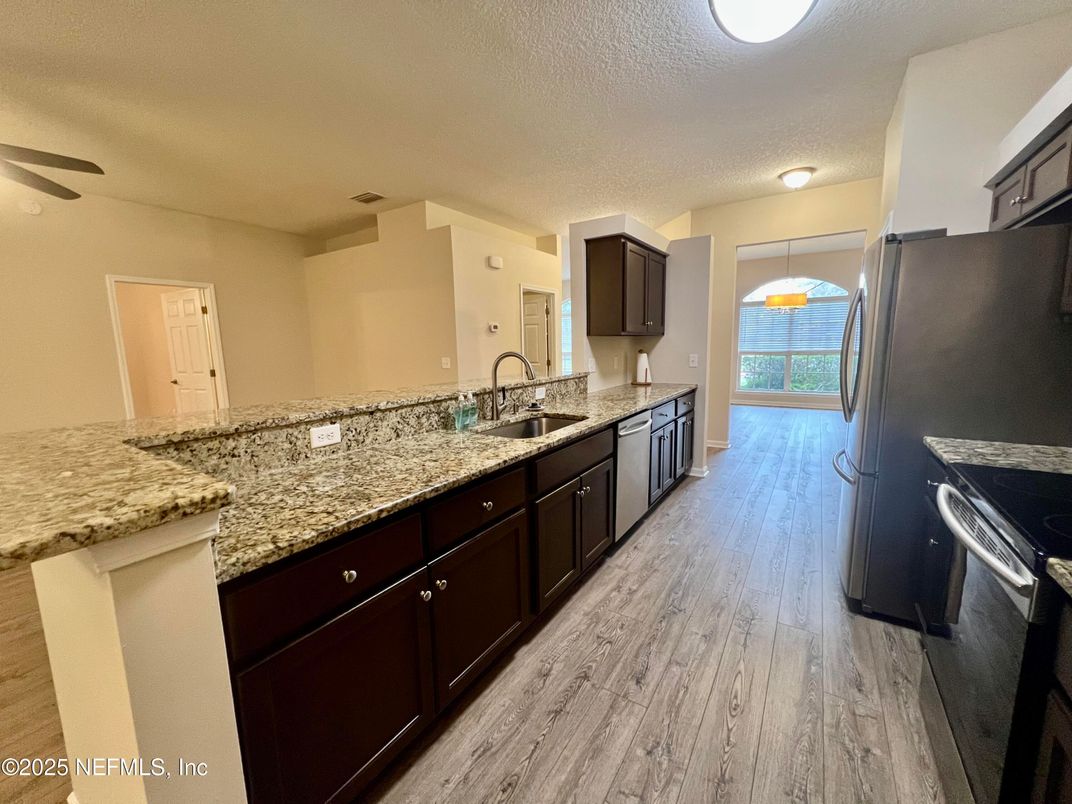 Interior, Kitchen, Wood Texture Flooring