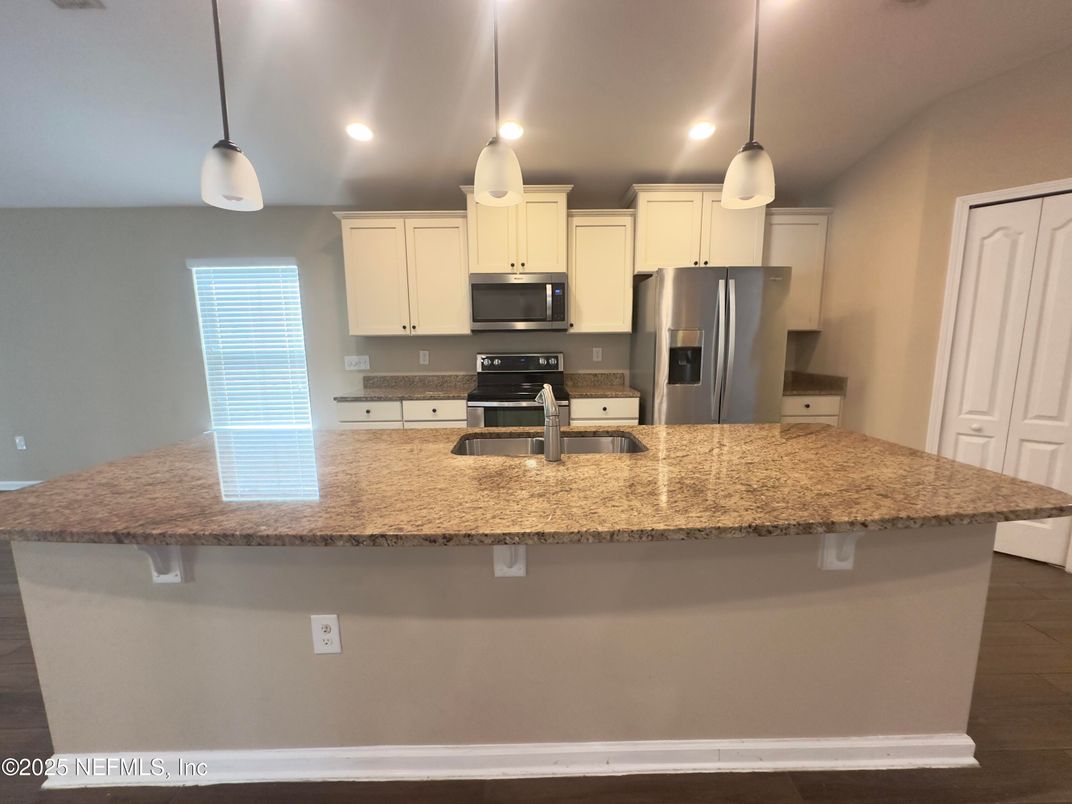 Interior, Kitchen, Pendant Lights, Recessed Lighting, Stainless Steel Appliances