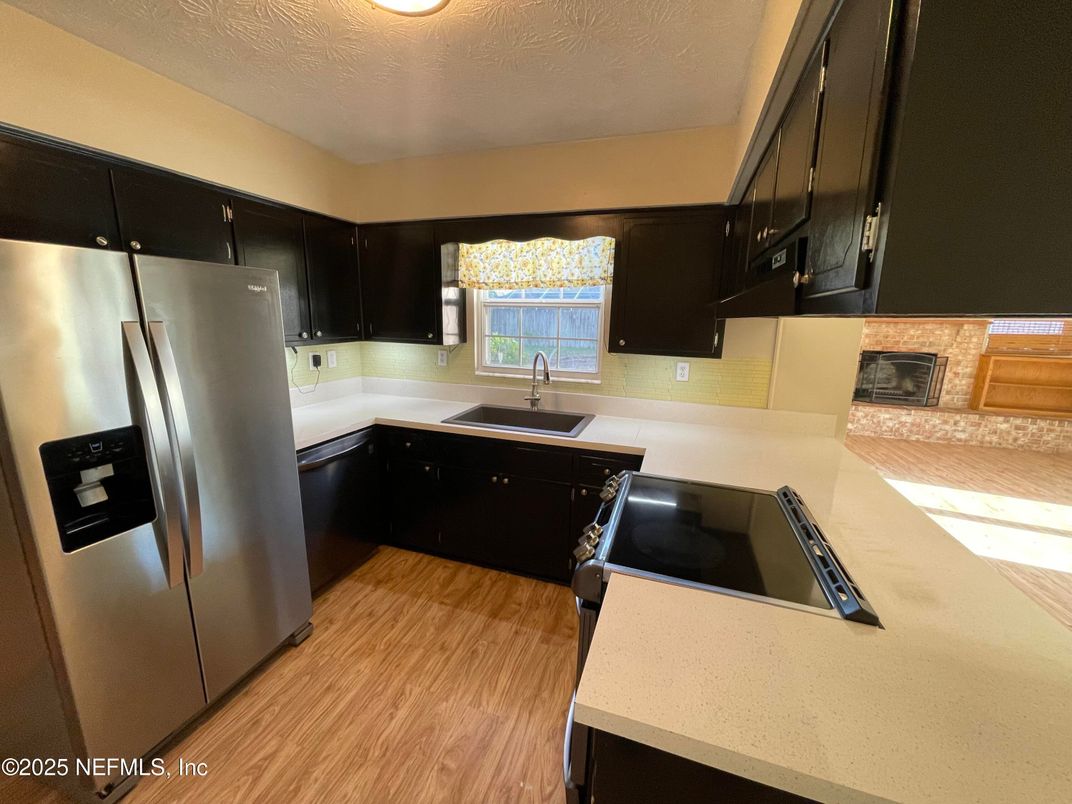 Interior, Kitchen, Wood Texture Flooring