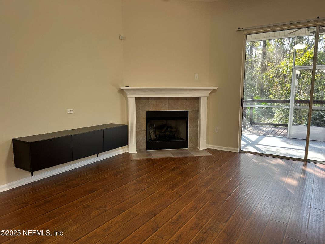 Empty room, Fireplace, Interior, Wood Texture Flooring