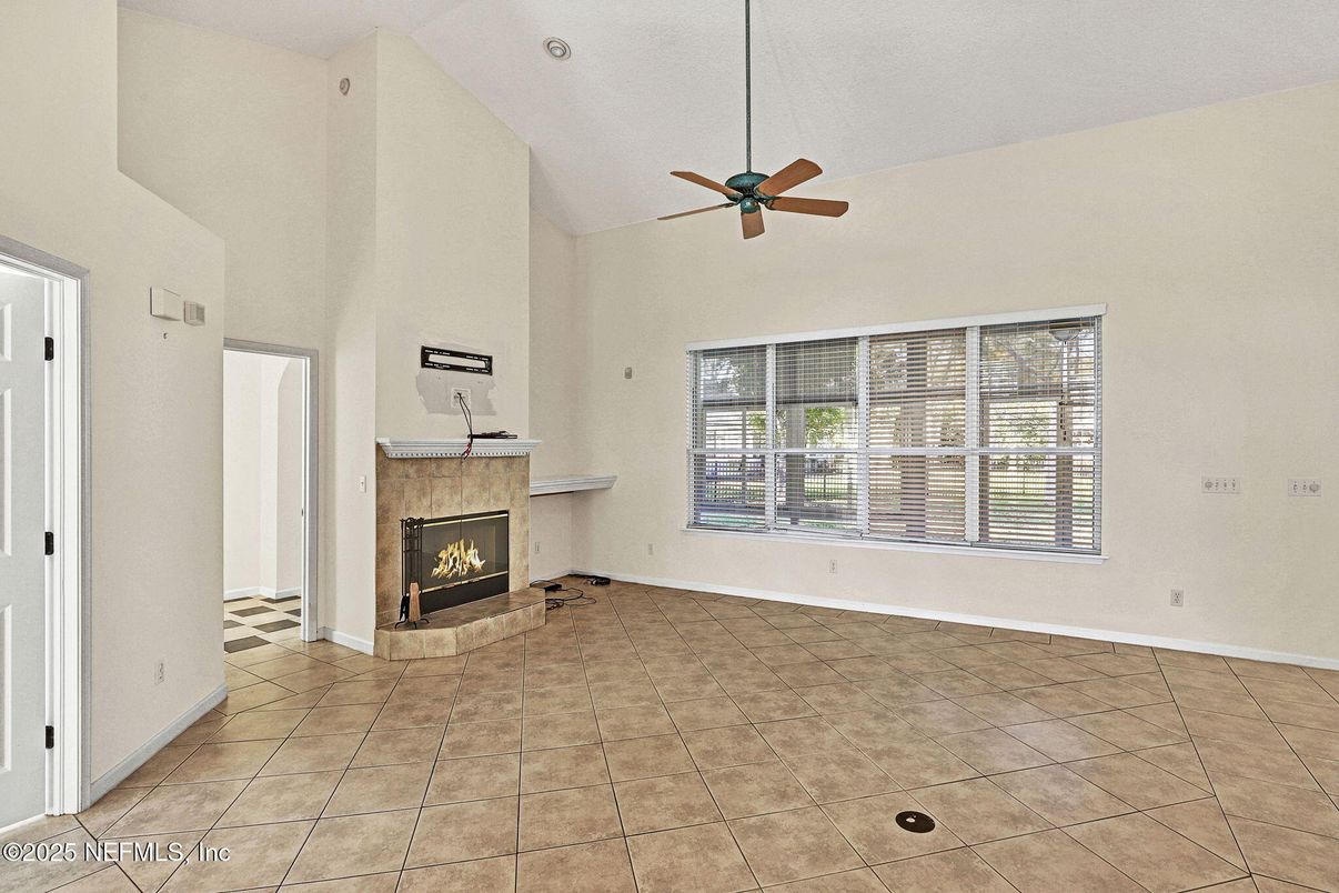 Empty room, Fireplace, Interior