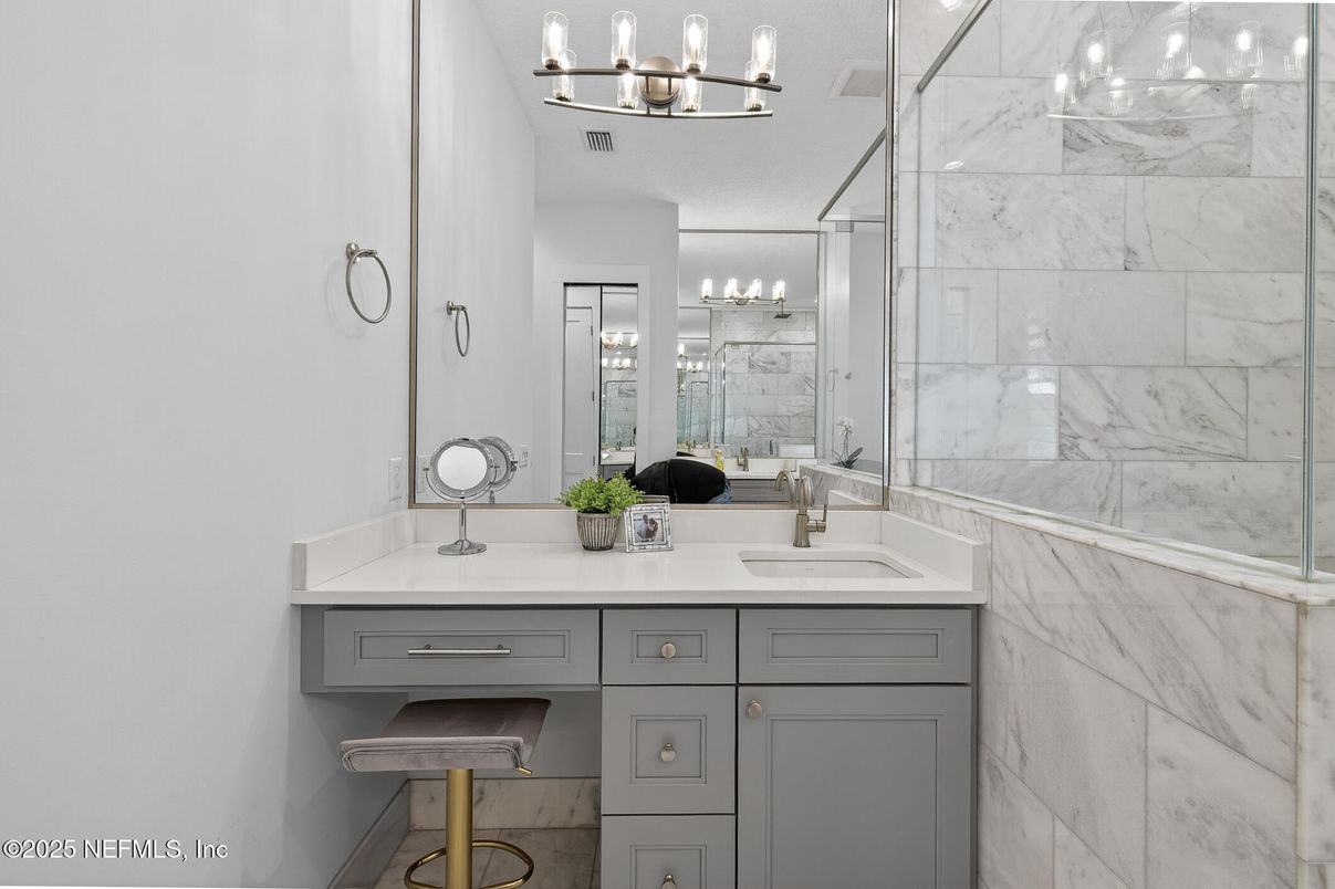 Bathroom, Dual Sink Vanities, Interior, Marble Walls