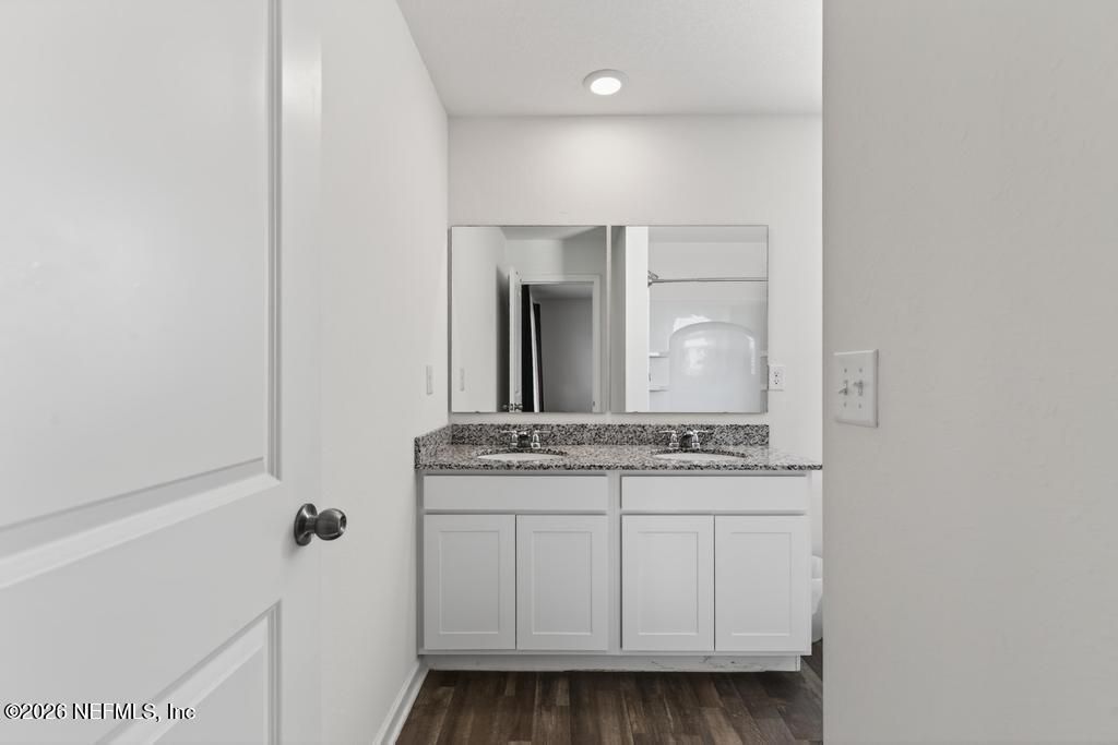 Bathroom, Interior, Recessed Lighting, Wood Texture Flooring