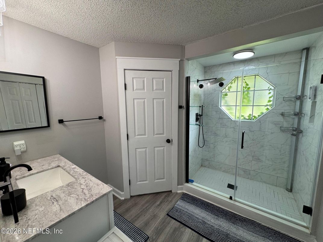 Bathroom, Glass Shower, Interior, Marble Walls