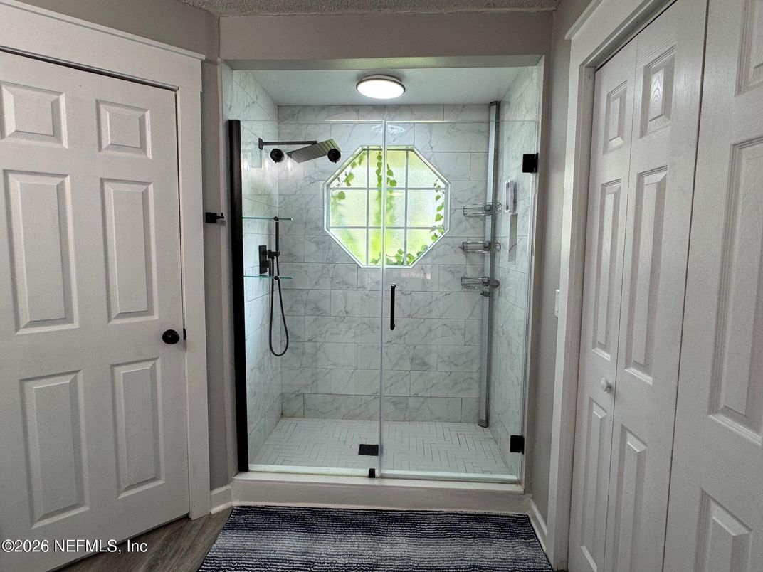 Bathroom, Glass Shower, Interior, Marble Walls
