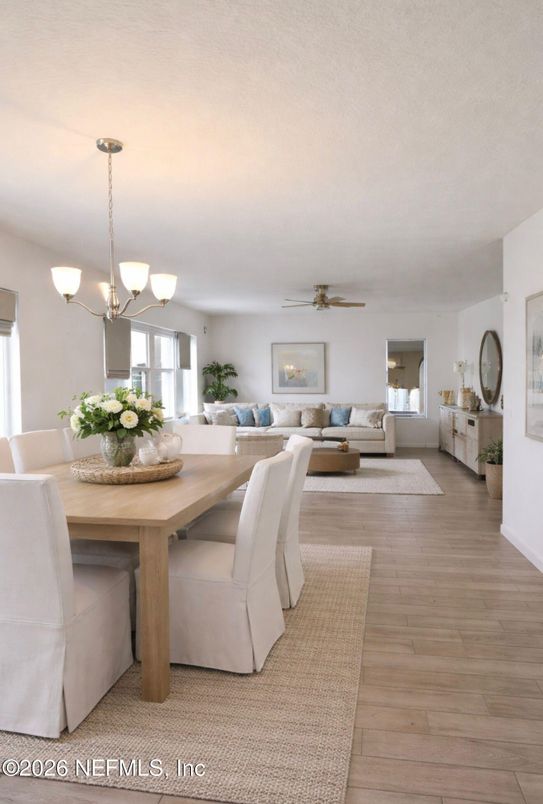 Chandelier, Dining room, Interior, Living room, Pendant Lights, Wood Texture Flooring