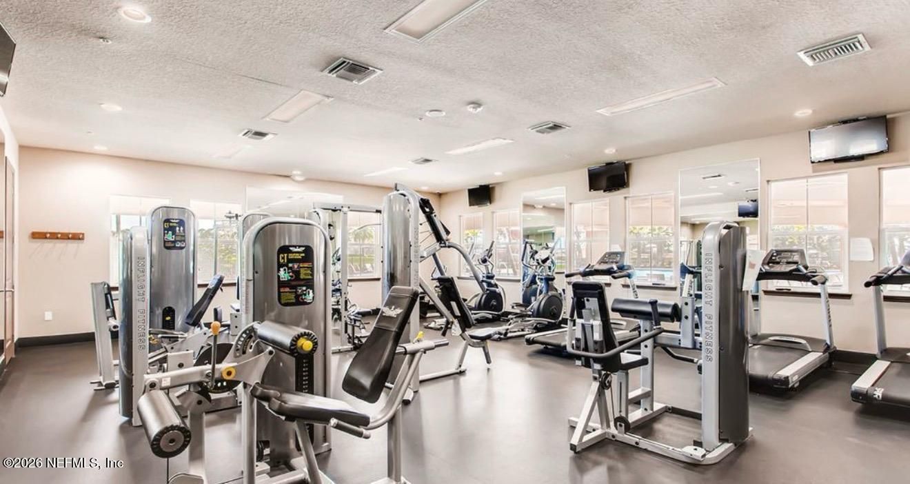 Fitness Equipment, Gym, Interior, Recessed Lighting