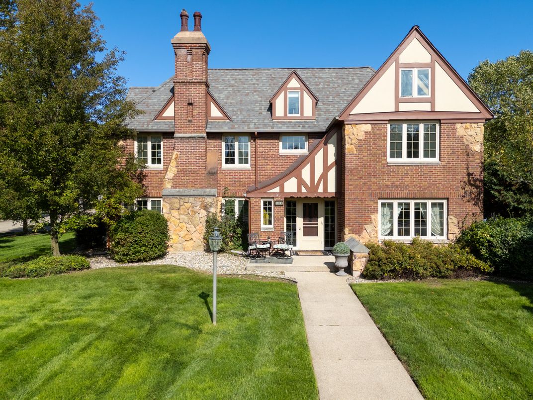 Exterior, Facade, Brick Facade, Tudor Revival