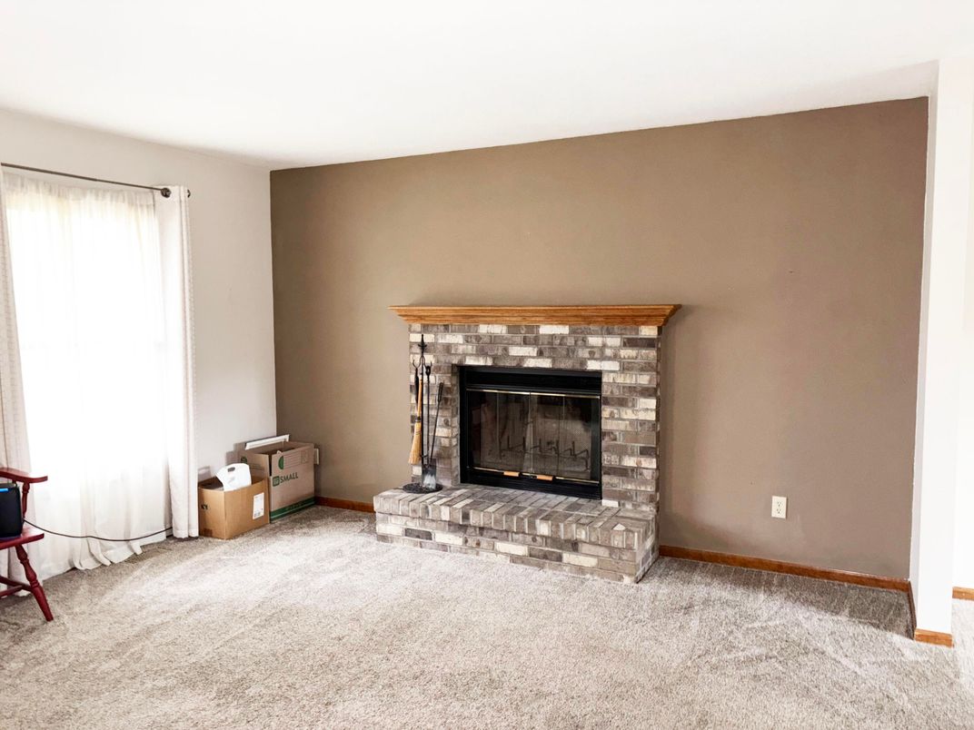 Empty room, Fireplace, Interior