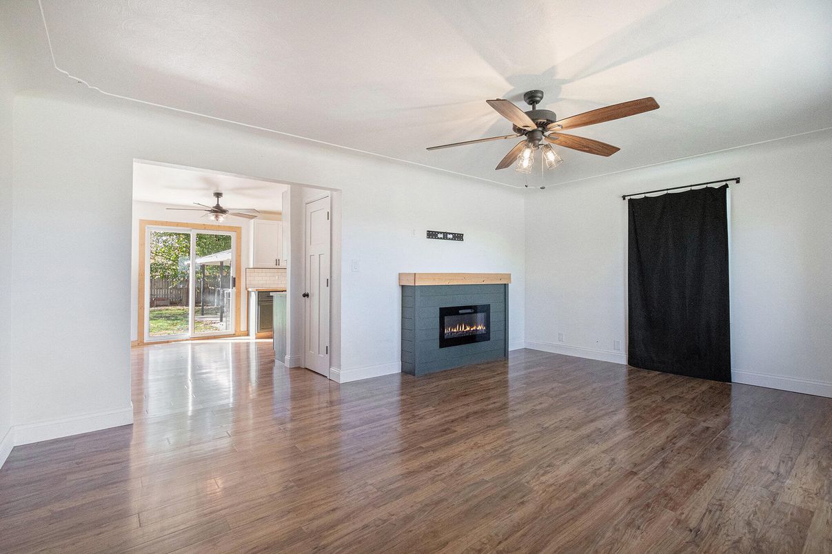 Empty room, Fireplace, Interior, Wood Texture Flooring
