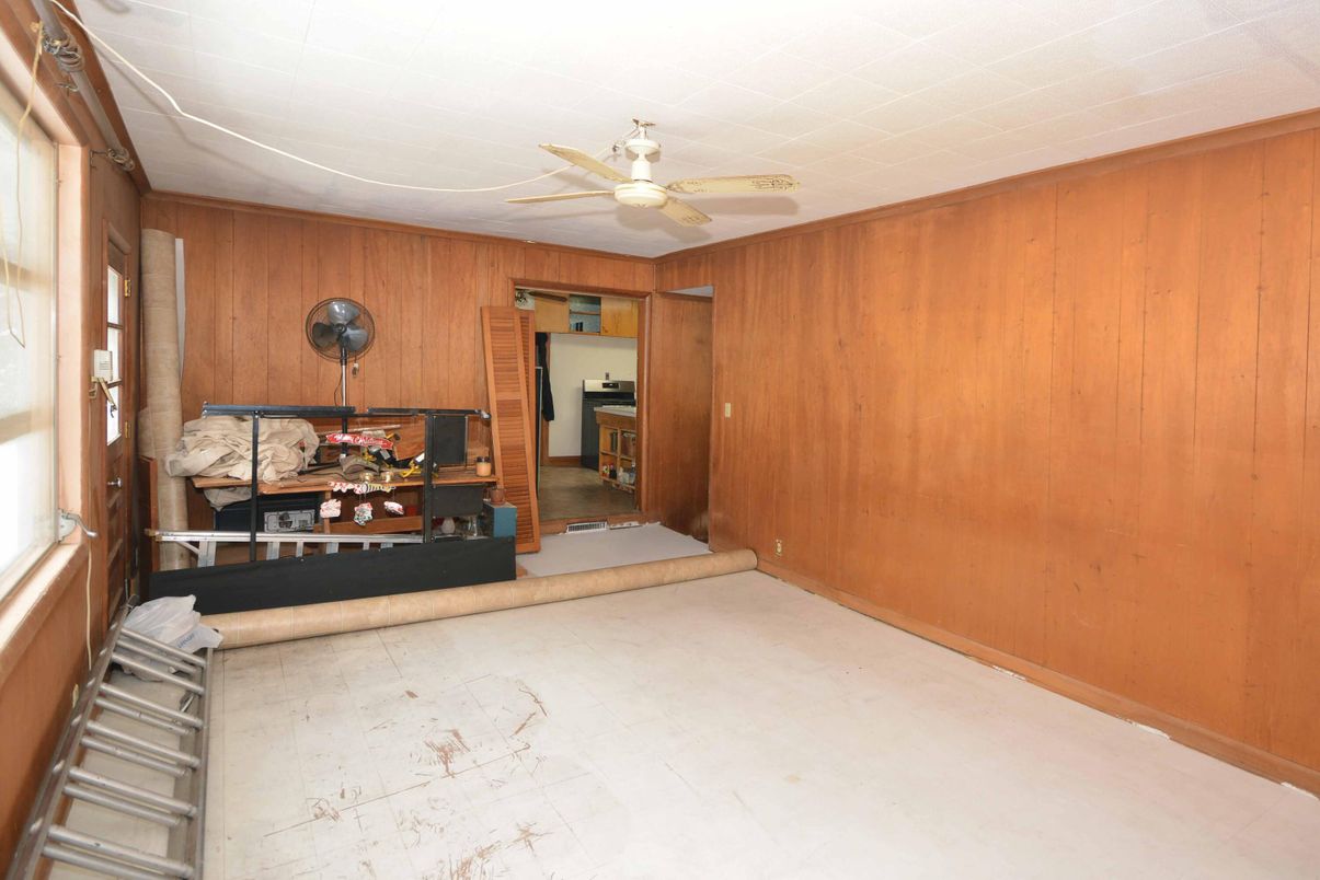 Empty room, Fireplace, Interior, Wooden Walls