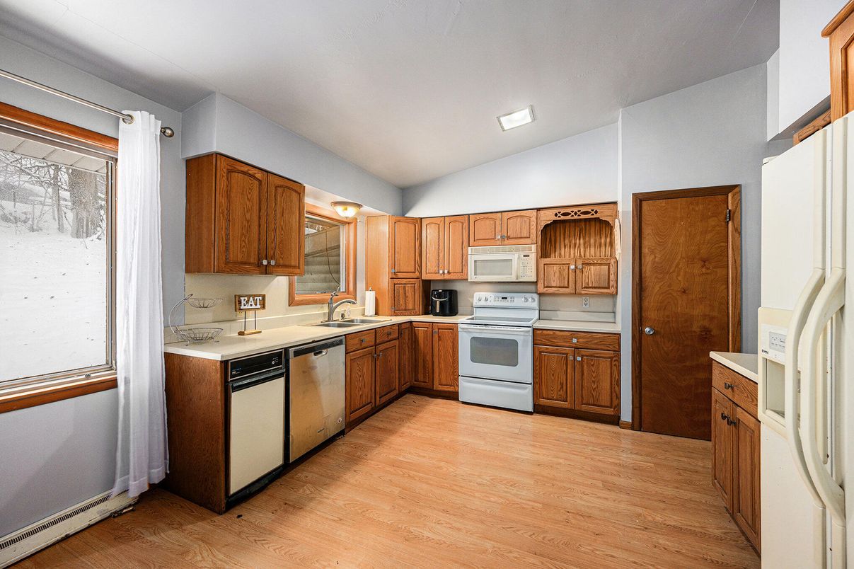 Interior, Kitchen, Wood Texture Flooring