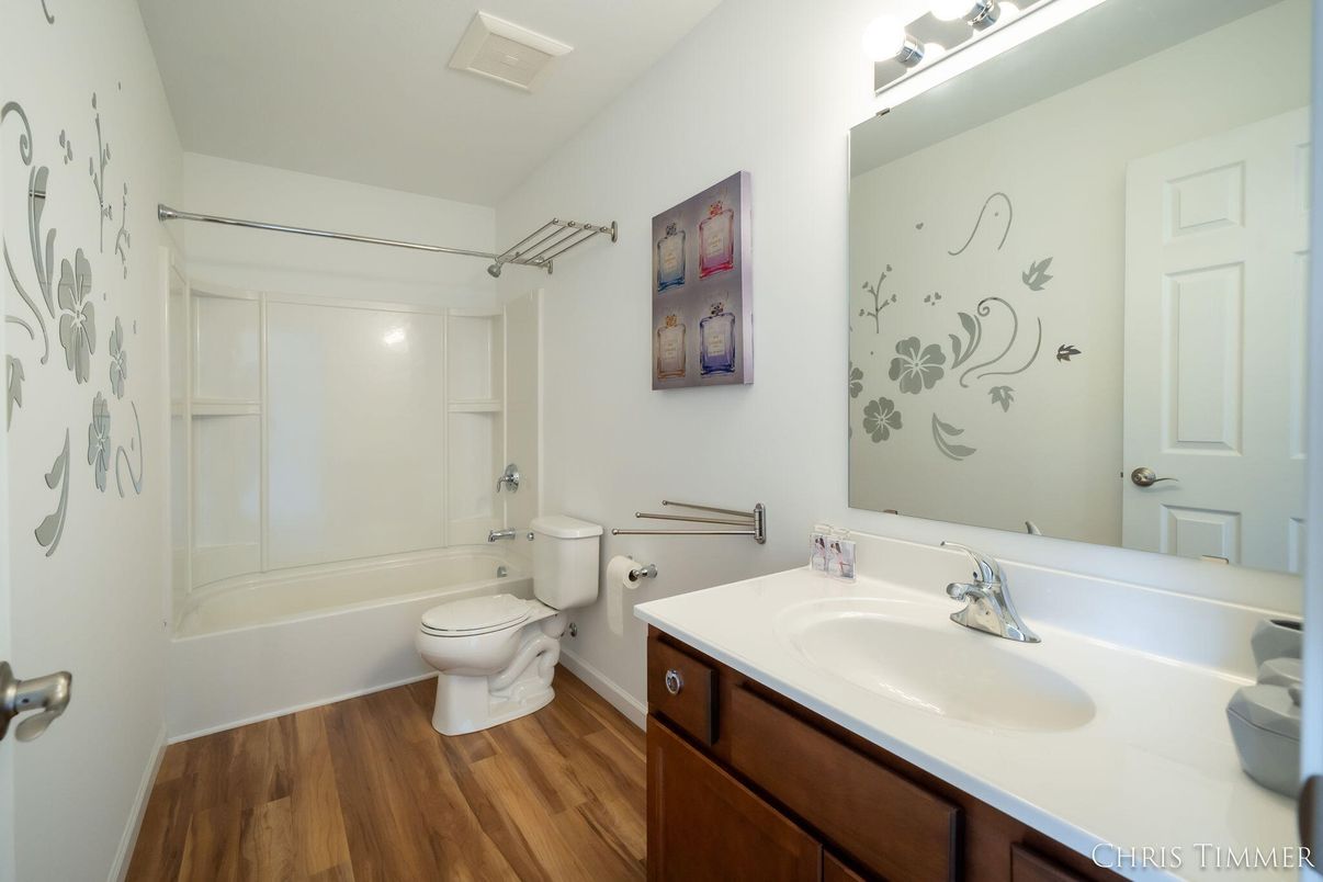 Bathroom, Interior, Wood Texture Flooring