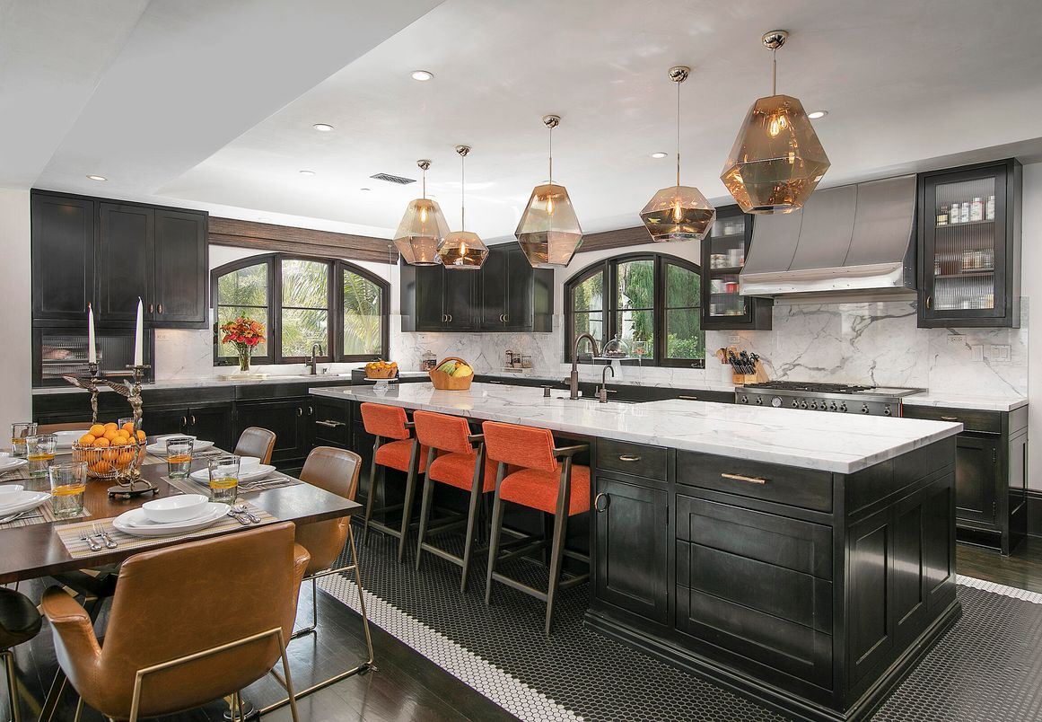 Interior, Kitchen, Pendant Lights, Recessed Lighting, Stainless Steel Appliances