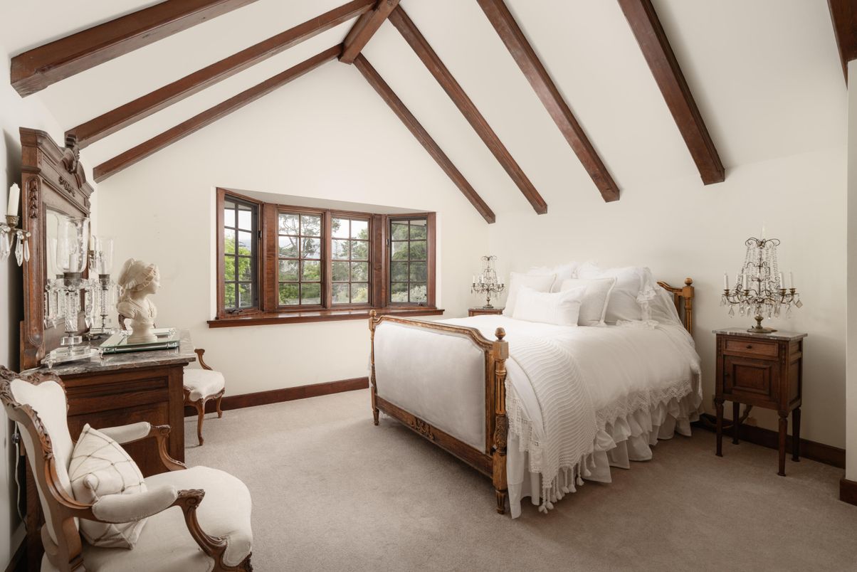 Bedroom, Interior, Wooden Beams