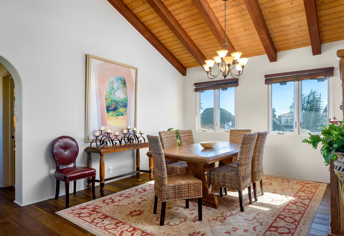 Chandelier, Dining room, Interior, Wooden Beams, Wooden Ceilings, Wood Texture Flooring