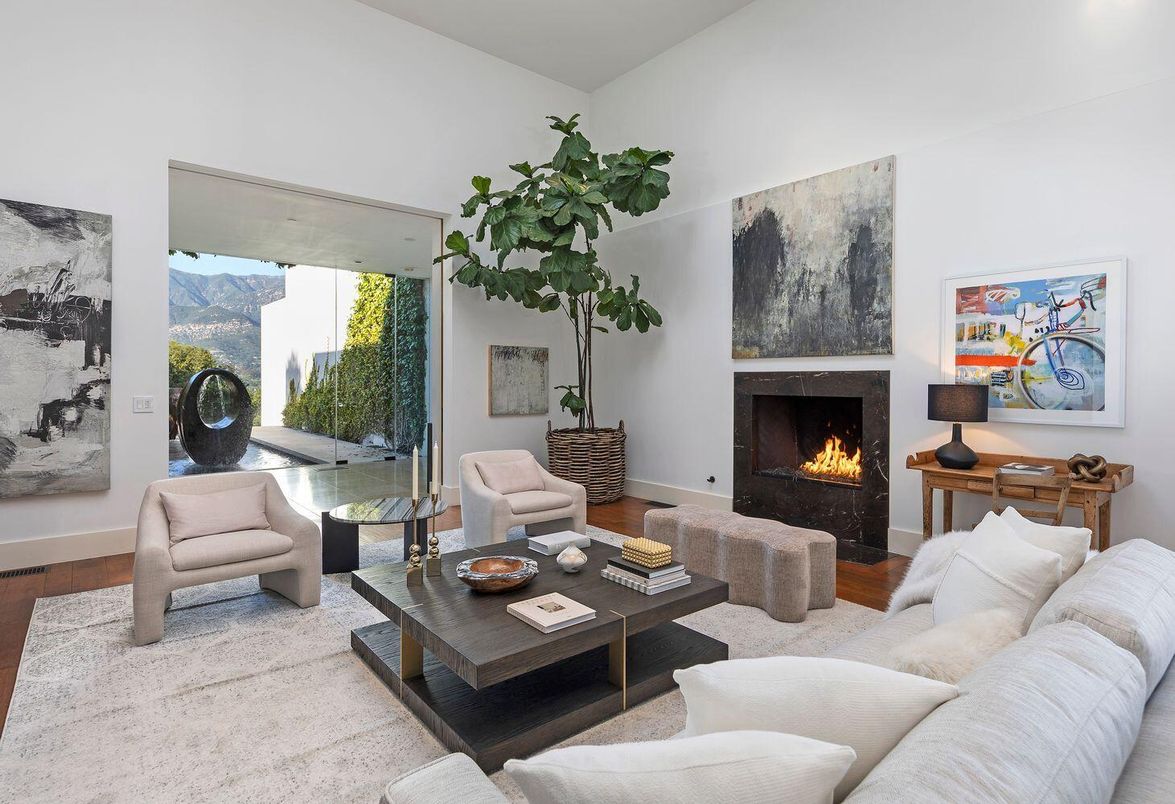 Fireplace, Interior, Living room, Wood Texture Flooring