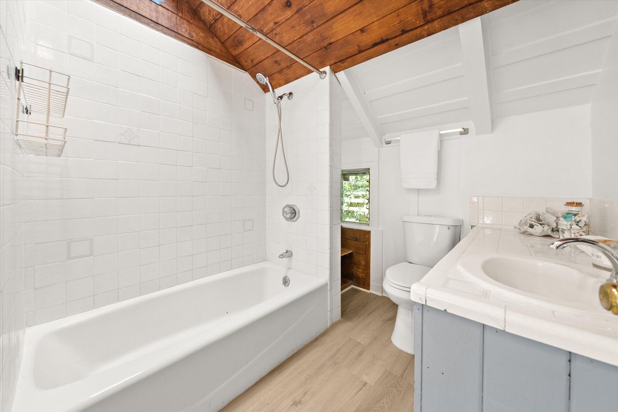 Bathroom, Interior, Wooden Ceilings, Wood Texture Flooring