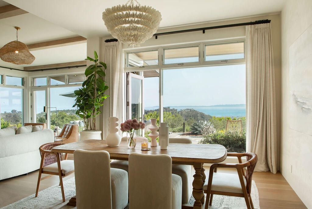Chandelier, Dining room, Interior, Water, Wood Texture Flooring