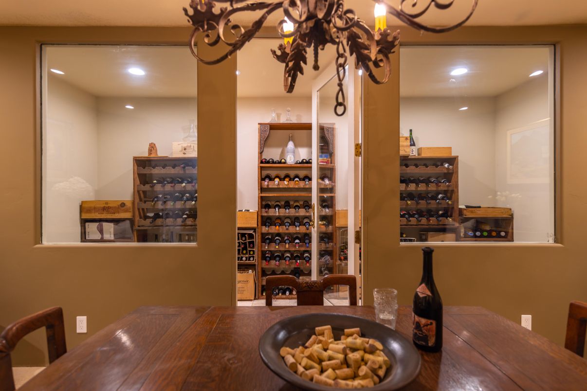 Dining room, Interior, Recessed Lighting, Wine Storage