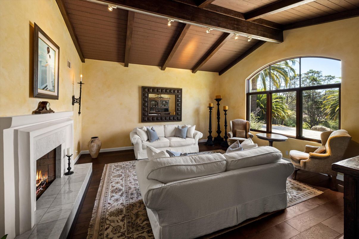 Fireplace, Interior, Living room, Wooden Beams, Wooden Ceilings, Wood Texture Flooring