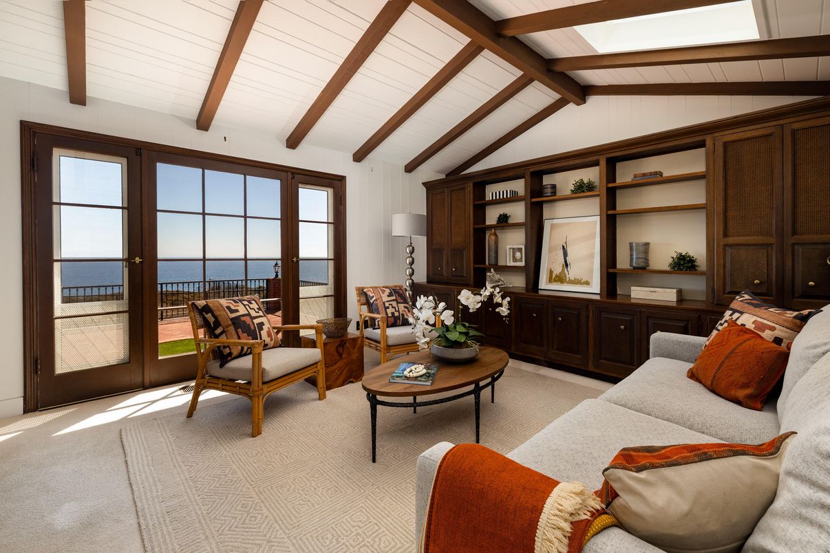 Interior, Living room, Water, Wooden Beams