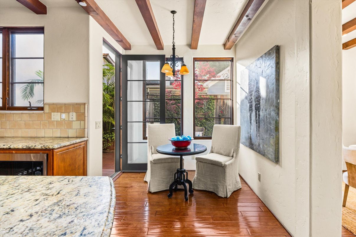 Interior, Pendant Lights, Wooden Beams, Wood Texture Flooring