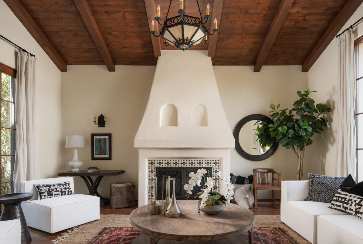 Fireplace, Interior, Living room, Wooden Beams, Wooden Ceilings, Wood Texture Flooring