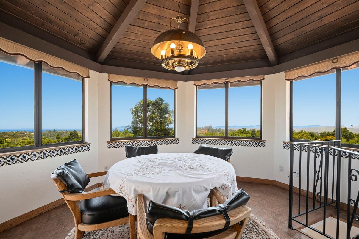 Bedroom, Dining room, Interior, Pendant Lights, Water, Wooden Ceilings, Wood Texture Flooring