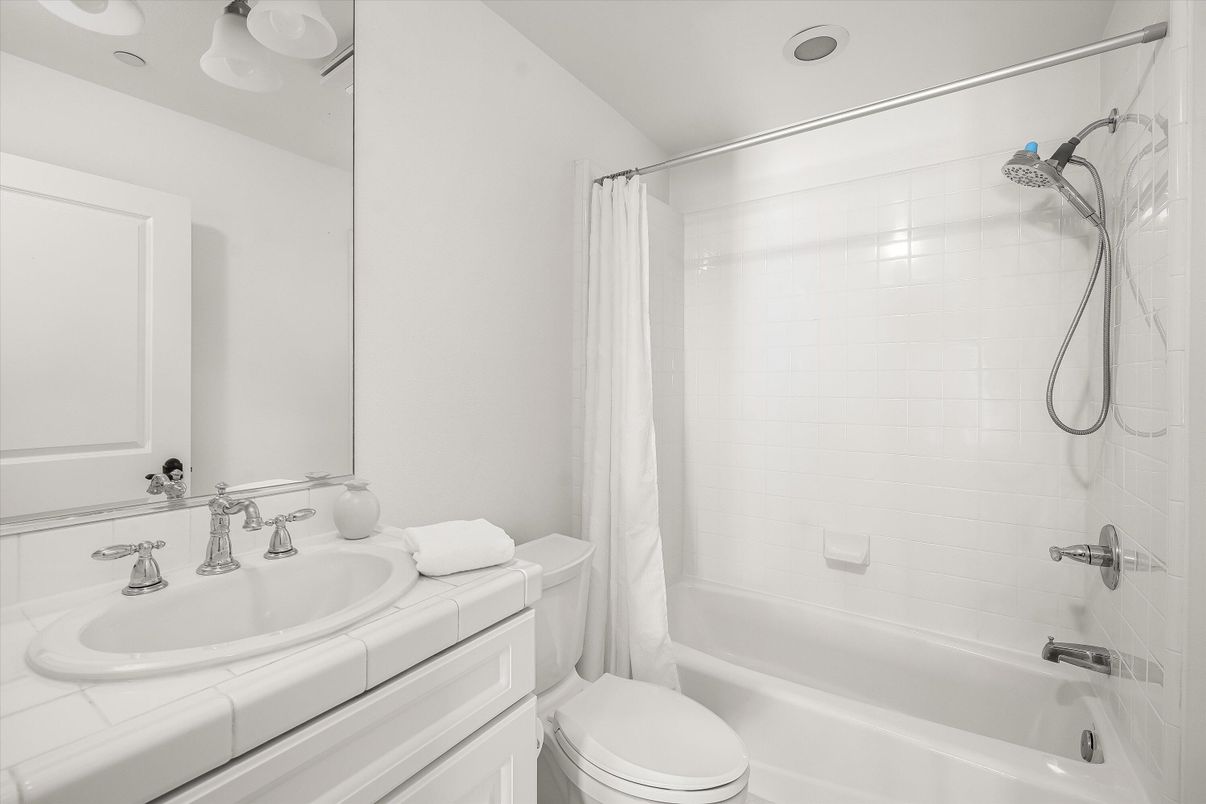 Bathroom, Interior, Recessed Lighting, Tile Countertops