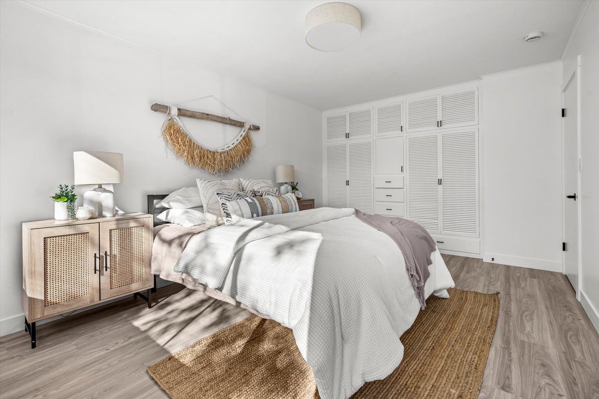 Bedroom, Interior, Wood Texture Flooring