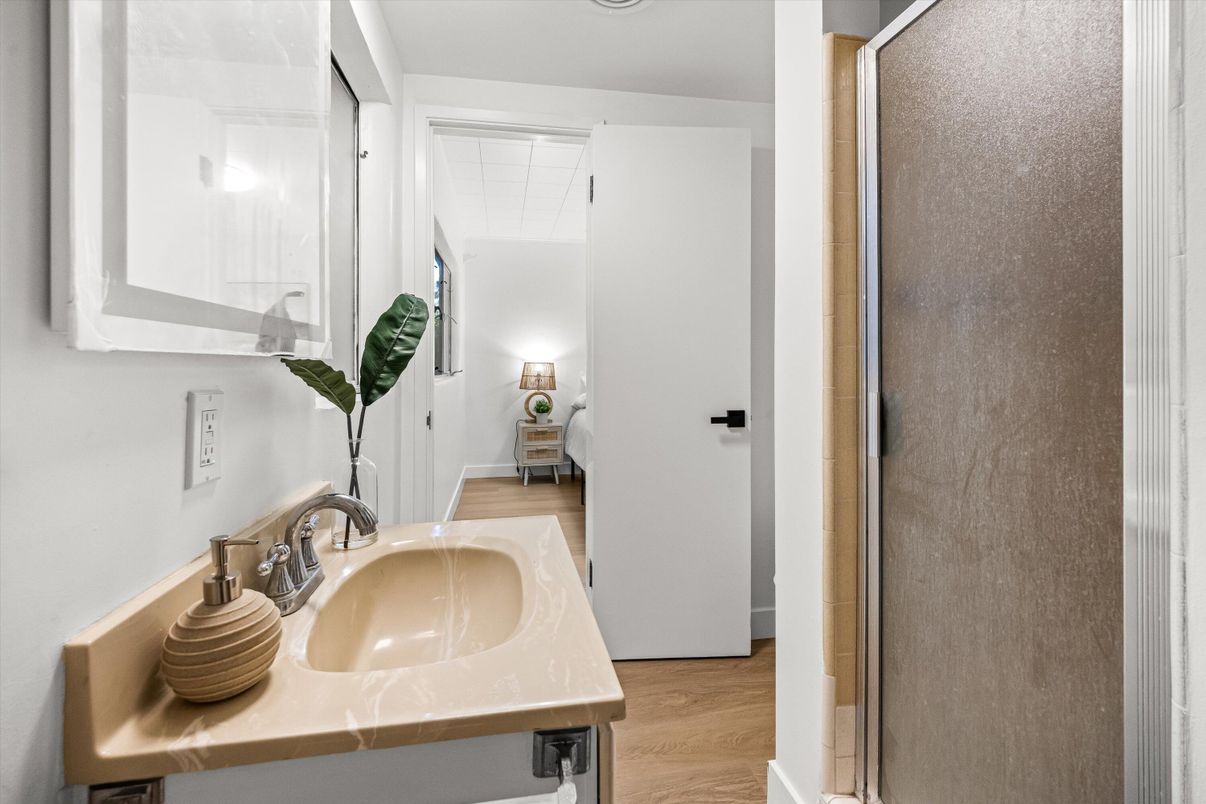 Bathroom, Interior, Wood Texture Flooring