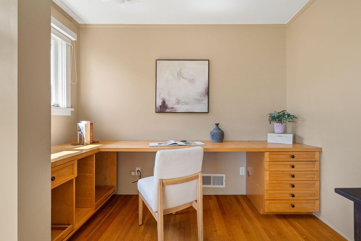 Home Office, Interior, Wood Texture Flooring