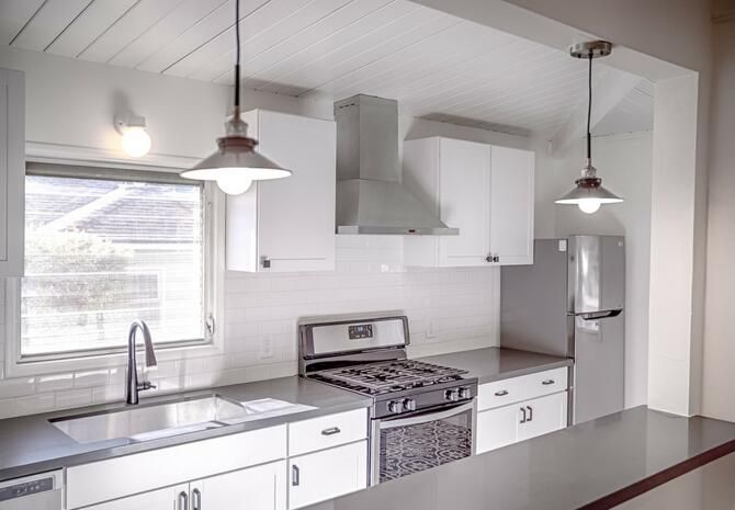 Interior, Kitchen, Pendant Lights, Stainless Steel Appliances