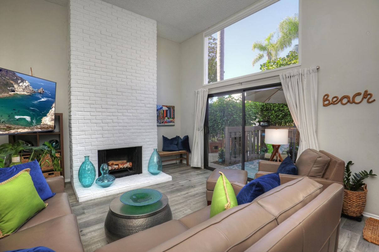 Fireplace, Interior, Living room, Stone Walls, Wood Texture Flooring