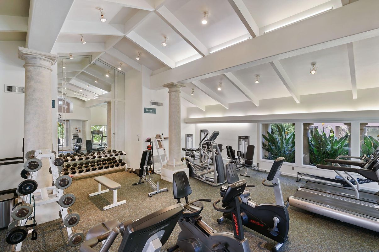 Fitness Equipment, Gym, Interior, Recessed Lighting