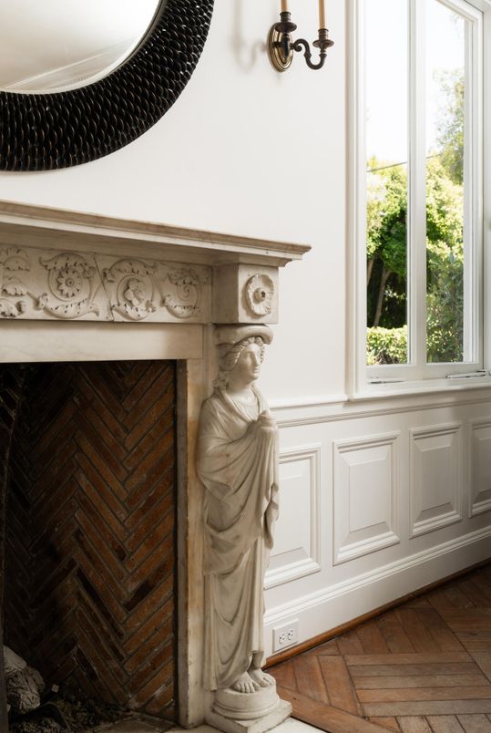 Fireplace, Interior, Wood Texture Flooring