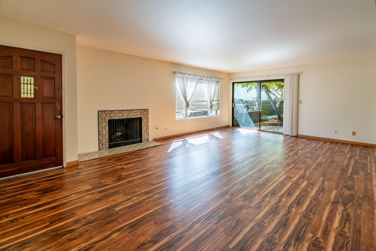 Empty room, Fireplace, Interior, Wood Texture Flooring