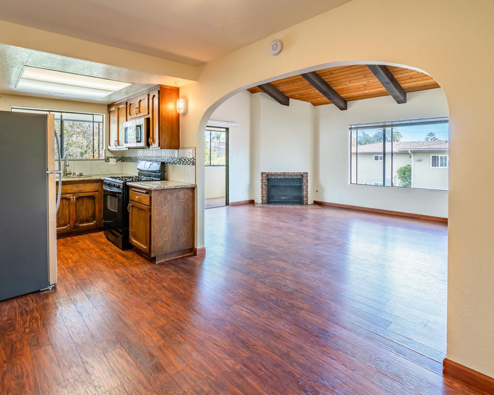 Fireplace, Interior, Kitchen, Wooden Beams, Wooden Ceilings, Wood Texture Flooring